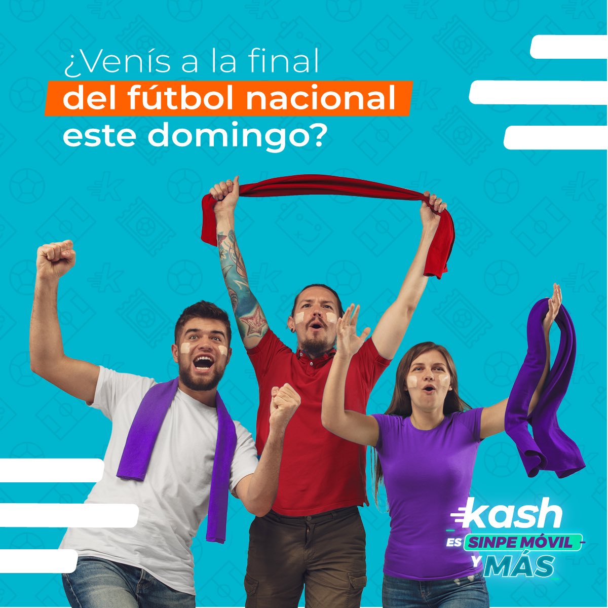hola_kash's tweet photo. Vení el domingo al estadio, buscá el stand de BAC, descargá Kash para ser convocado al medio tiempo para participar del Reto Kash 💜🤍🆚❤️🖤
 
¡Recordá tener registrado como medio de pago tu tarjeta de débito o SINPE Móvil!
 
Conocé Cómo: bitly
 
#RetoKash #FinalCR🇨🇷⚽ https://t.co/rZbCchUmLx