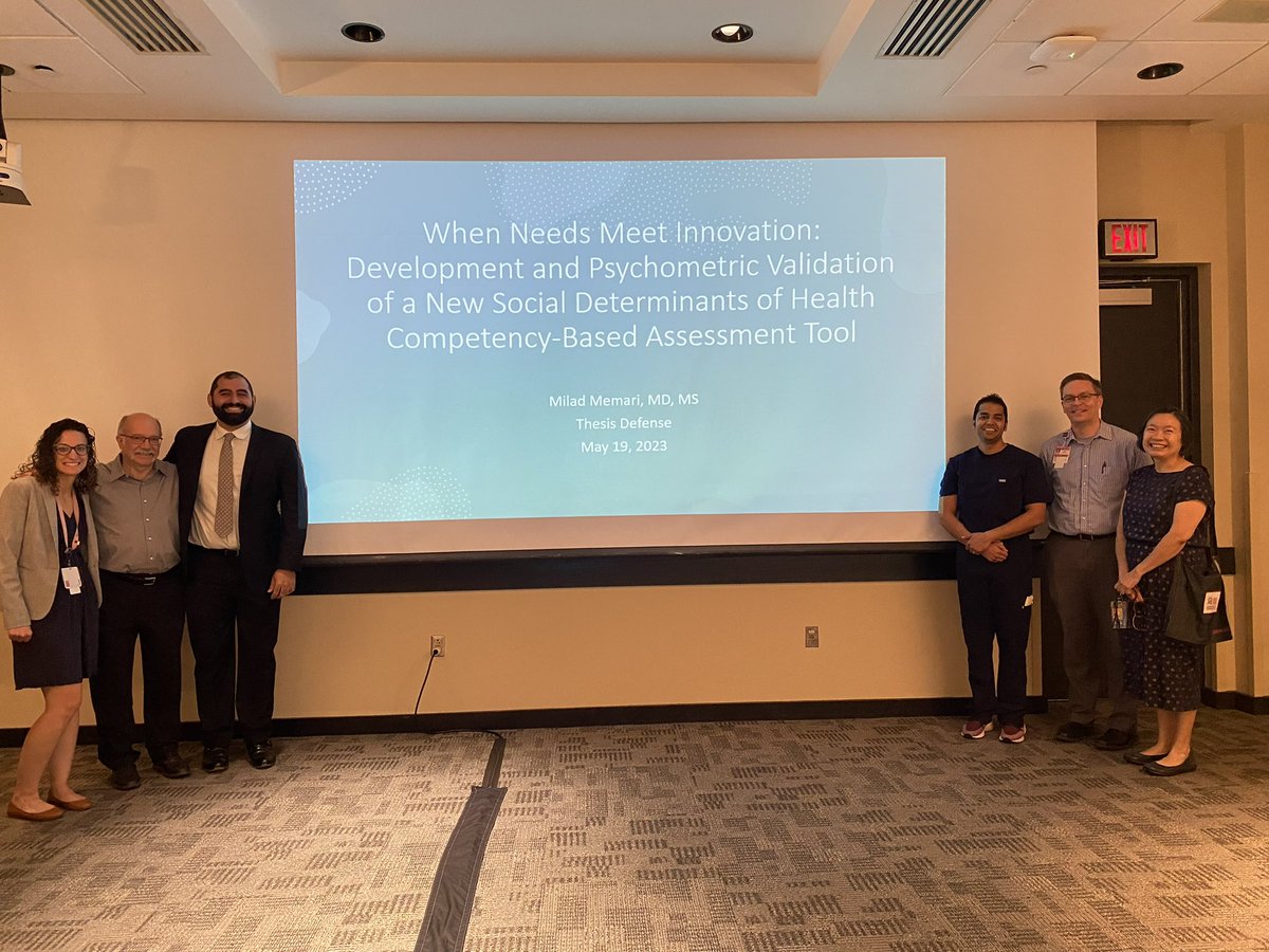 Validate a tool to assess #SDH in #MedEd students in under two years? Only @MemariMD would be able to pull that off 😎 Congrats on your thesis defense!! Can’t wait to see what’s next! @PittGIM @MedEdPGH @PittDeptofMed #PittACESFellowship