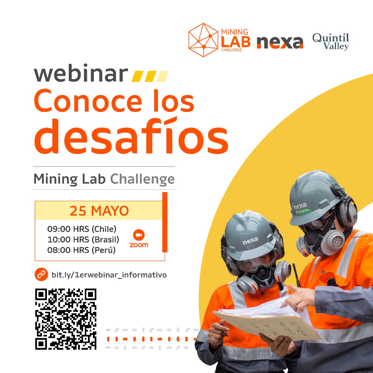 ValleyQuintil's tweet photo. 📣¡Las inscripciones para el Mining Lab Challenge 2023 ya están abiertas!📣 Inscríbete ! #mininglab #challenge #desafios #quintilvalley #nexa https://t.co/tQIuqwpqRG