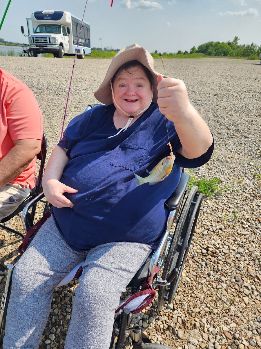 NorthRiverHC's tweet photo. Gone Fishin'! Our residents caught some whoppers on our last fishing trip! Where will you see our bus next? 🤔 https://t.co/a1WCIOVKCj