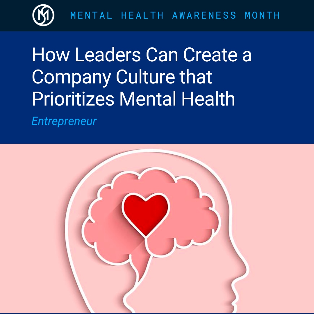In recent years, we have discovered how important mental health is in the workplace, and it has transformed the workplace we are in today. Read more about how you can create a culture that prioritizes Mental Health! 📒 linkin.bio/mandsc #MentalHealthAwareness