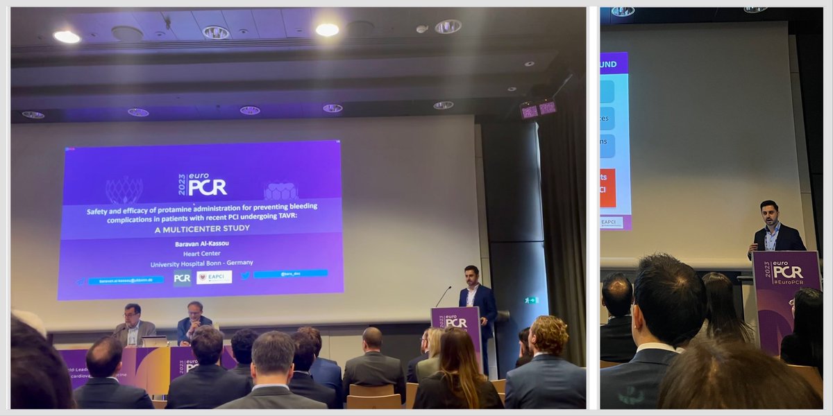 bara_doc's tweet photo. What an incredible experience at #EuroPCR! 🫀
Thrilled to have been part of this leading course with a record-breaking 11,500 participants. Grateful for the opportunity to present our results on using #protamine for bleeding prevention in #TAVR patients with recent #PCI. https://t.co/UN5mPrqAtU