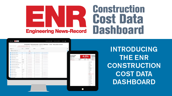 How are you gathering your materials cost data? ENR is changing the way #costdata is gathered with the all-new #ENR Construction Cost Data Dashboard. Start saving time and subscribe today. fal.cn/3yomg