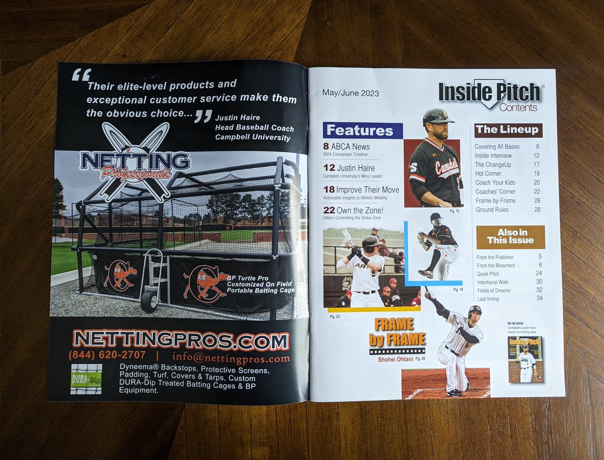 WillMinor09's tweet photo. Excited about the new edition of @insidepitchmag (Official Magazine of the @ABCA1945) featuring @GoCamelsBSB Head Coach @JHaire03βΌοΈ
Check out π the @NettingPros
"Field of Dreams" Spread & our #BPTurtlePro π’ with Digital Graphics!!! https://t.co/uZNxjr01FB