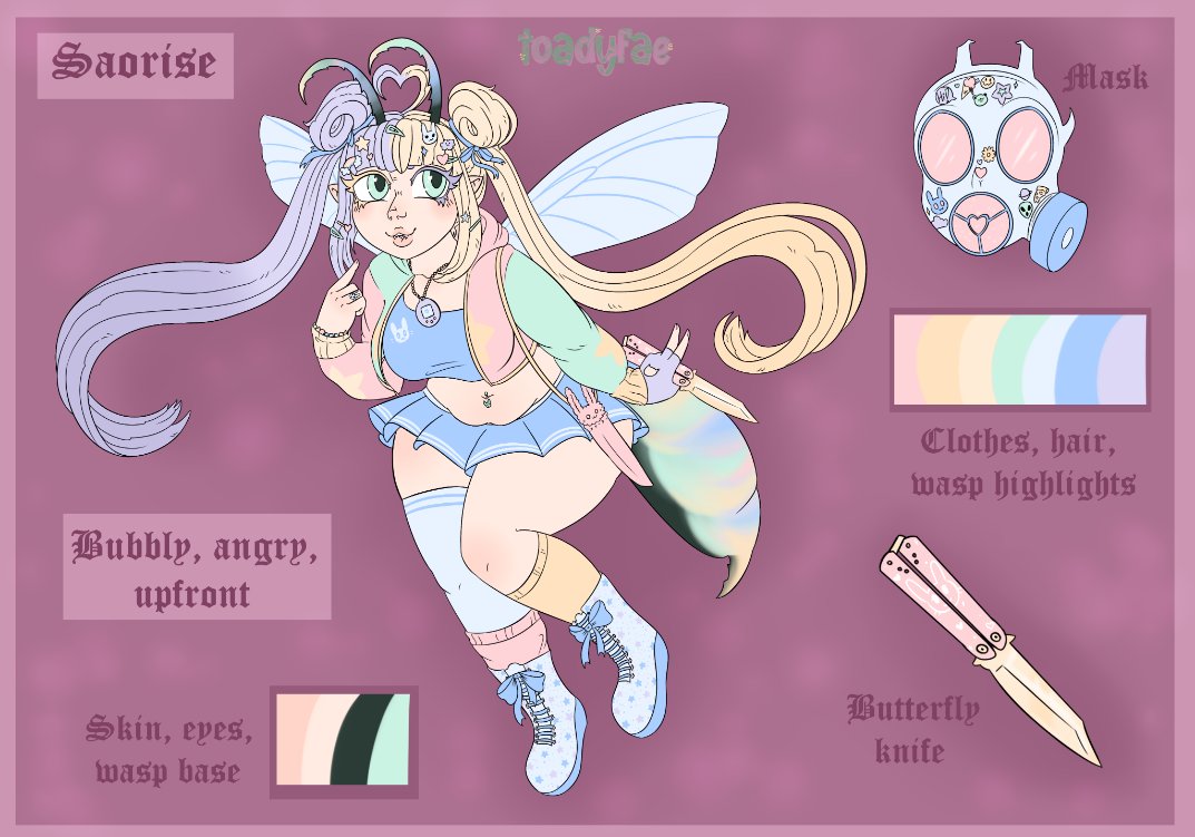 toadyfae's tweet image. Another commission for @leechvoid  of a character in their creepypasta universe! I love harajuku style fashion so much~

#digitalart #creepypasta