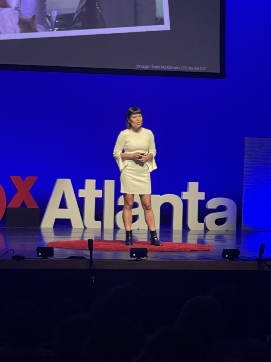 Debra Lam is on stage now discussing the power of connecting 💡#TEDxATL2023 #WeRise #ATL
