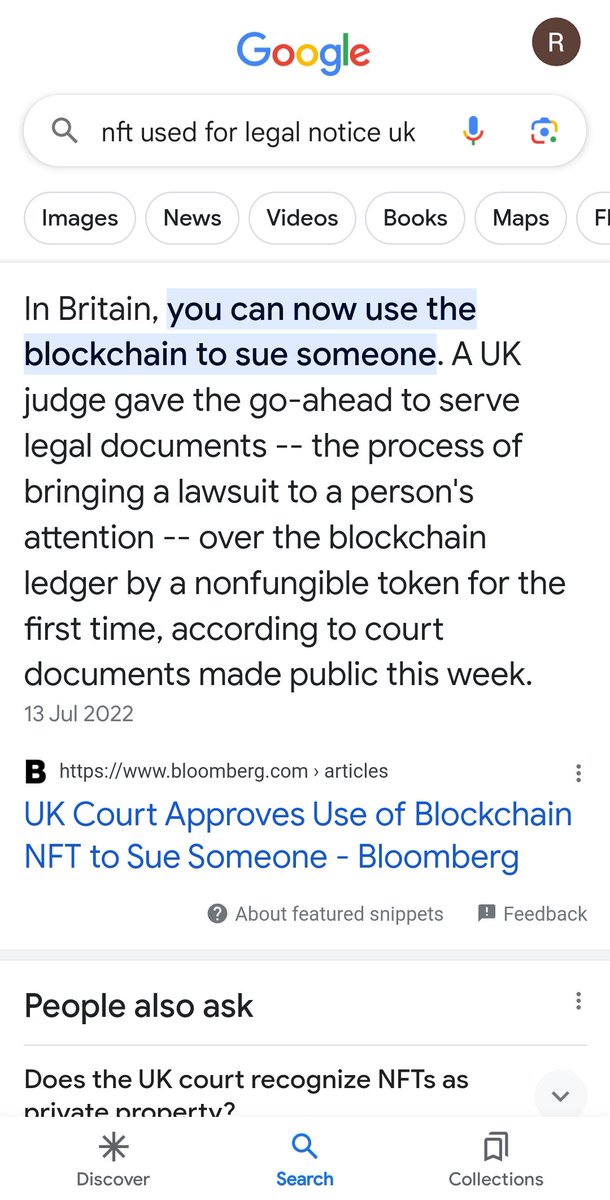 Here are 2 examples of #NFTs being used IRL. Both being used to issue legal proceedings. In Britain and florida you can now sue someone using the blockchain  blockchain 

bloomberg.com/news/articles/….

thestreet.com/crypto/ethereu….

$PSYOPS