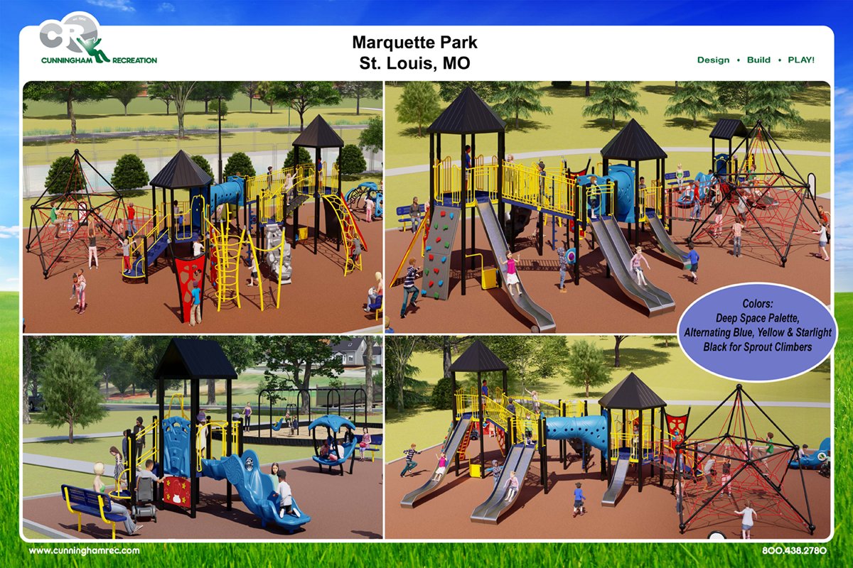 With the generous assistance of <a href="/LDGSTL/">Lutheran Development Group</a>, we're getting a new playground at Marquette Park!

Take our quick survey to choose one of three color schemes for the new equipment—and make sure to ask your youngsters which ones they like too!

surveymonkey.com/r/7LCZFKR
