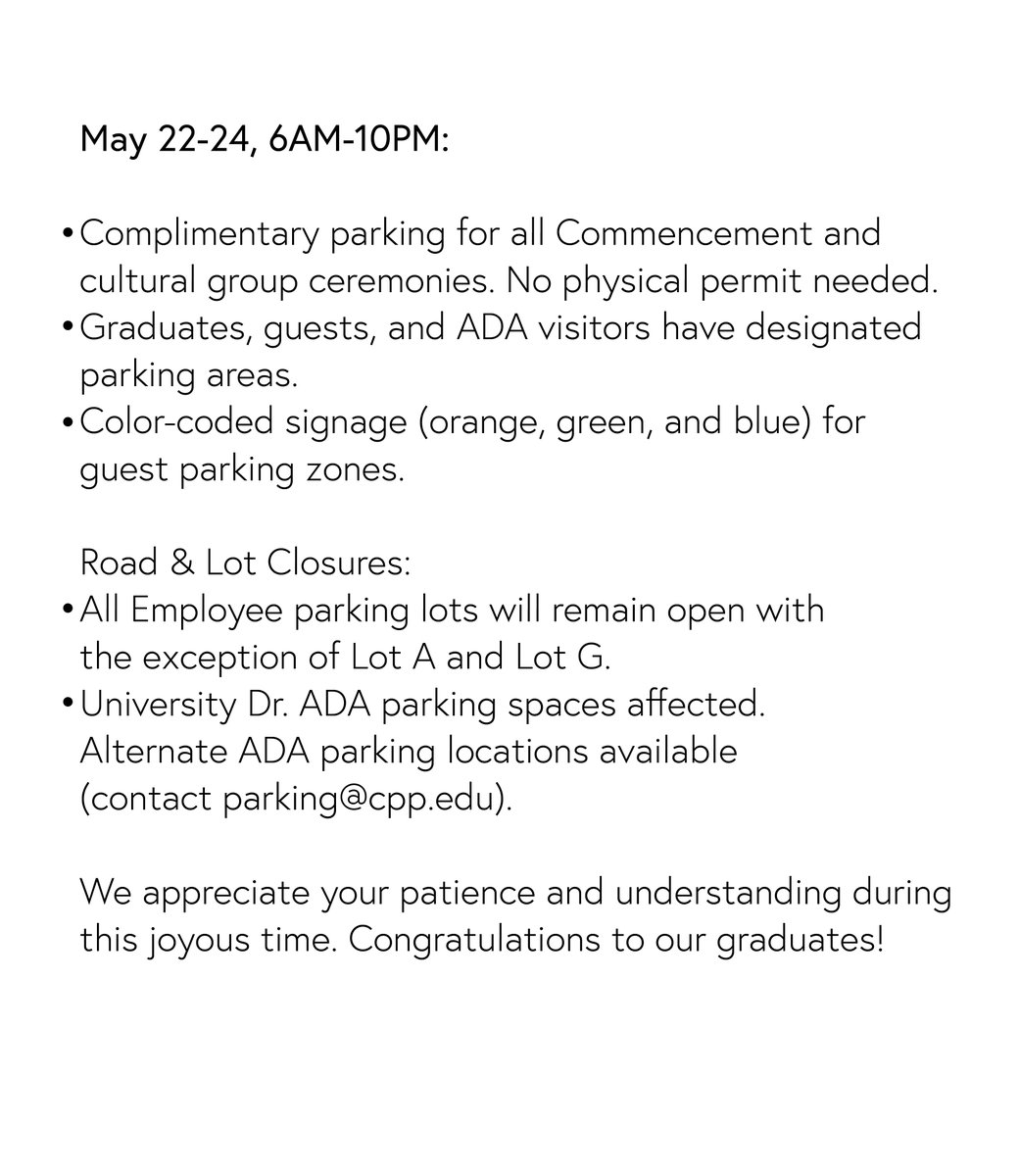 CPP_PTS's tweet image. As we gear up for the exciting celebrations ahead, here are some key parking and traffic impacts to note: