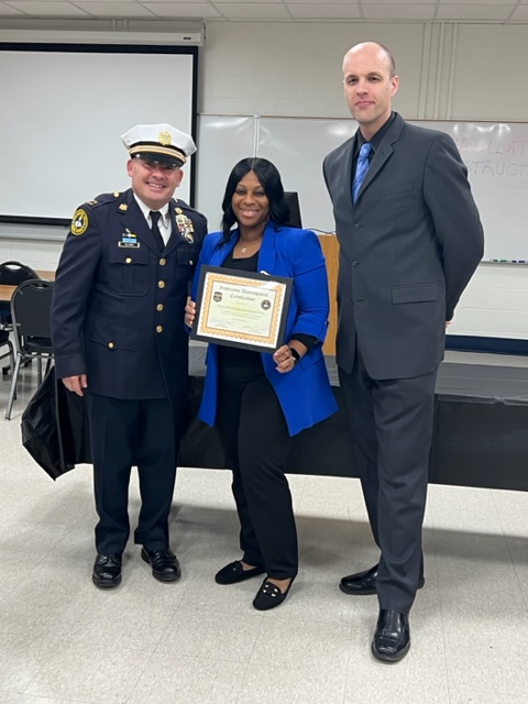 Congratulations to P/O Elauda Seawright-Grisson, P/O Megan McLaughlin and P/O Kimyatta Davies on completing the Instructor Development Training at the Philadelphia Police Academy.