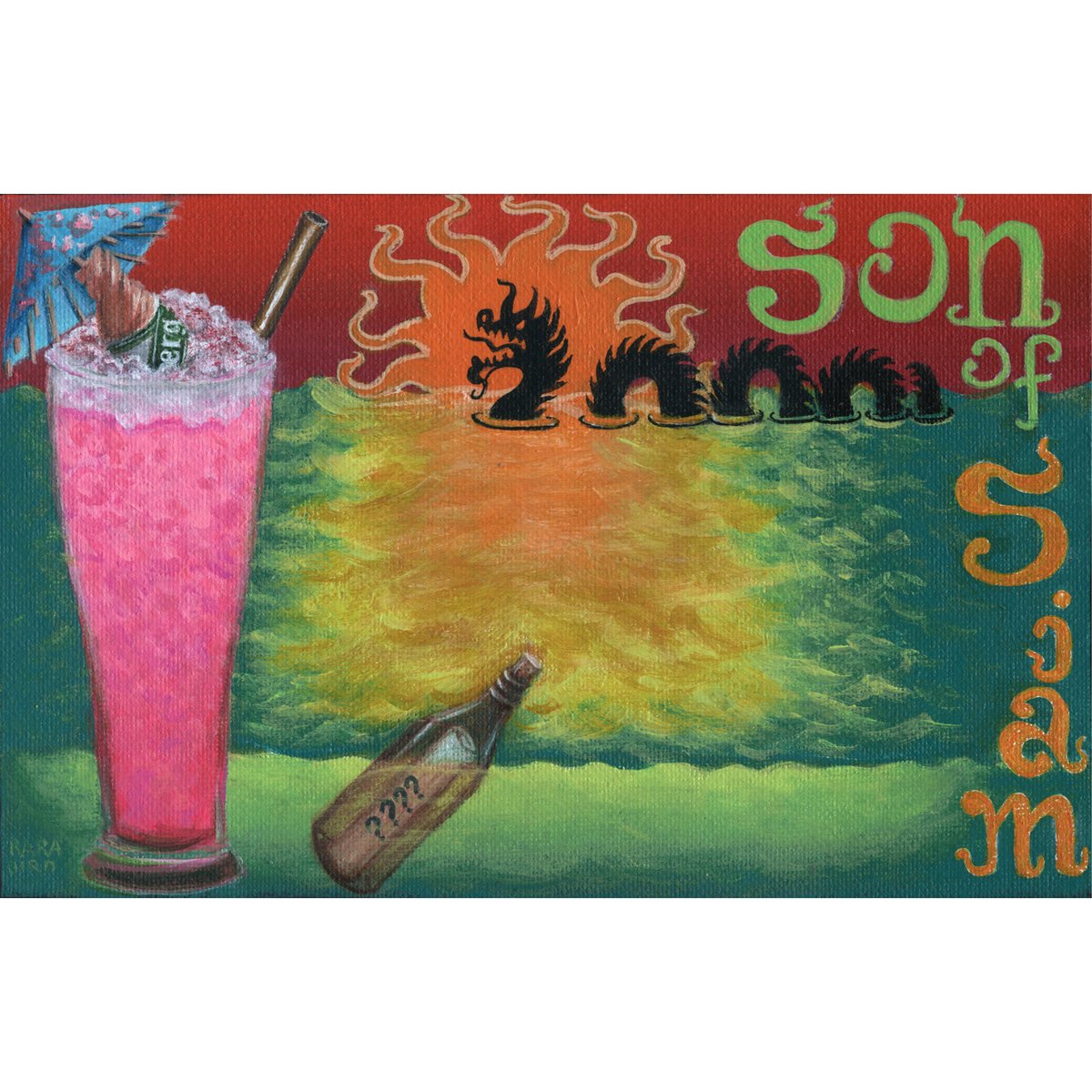 Here's another sneak peak of our new menu, illustrated by RaraBird, to be released shortly!

Son of Siam is a rye &amp; rum tribute to the amazing Thai teas that can be found at Convoy cafes just down the street from the Cove. 

Menu launch TBA soon!