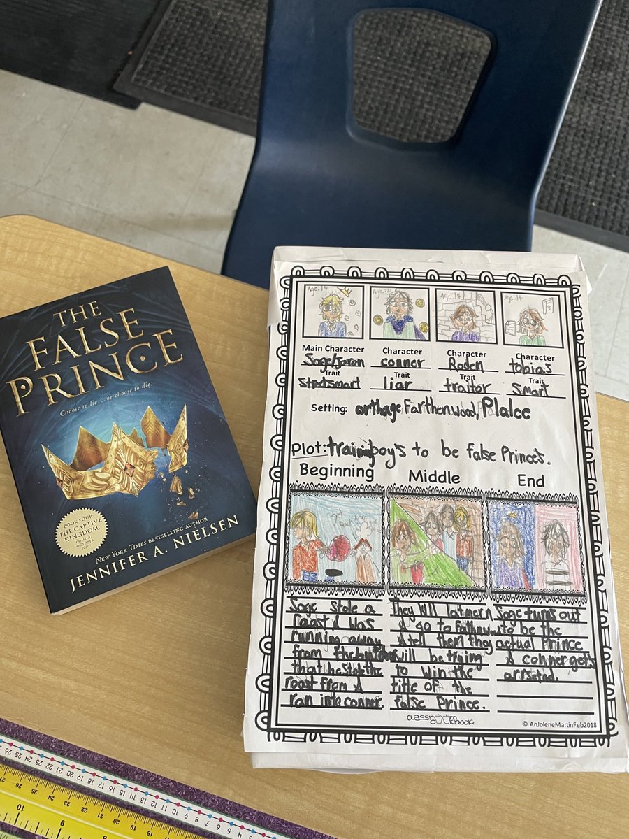 By far the most engagement I’ve had for a novel study. The False Prince was fabulous and the cereal box book reports are coming along nicely! @TVDSBLiteracy @CaradocPS