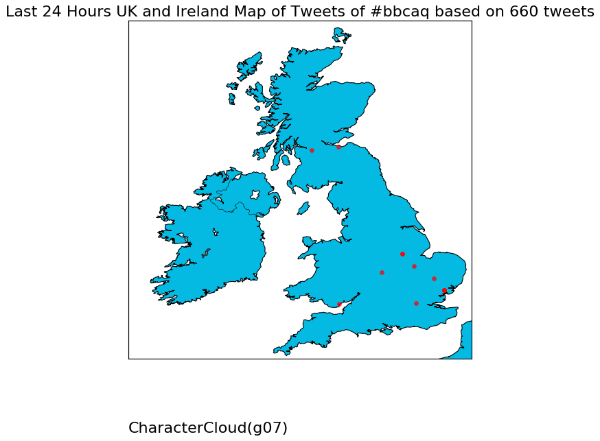 CharacterCloud's tweet photo. Last 24 Hours UK and Ireland Map of Tweets of #bbcaq based on 660 tweets - 19/05/2023 https://t.co/RNewW35dfP