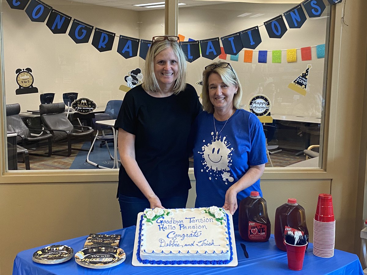 We can’t thank these two amazing educators enough for all that they have done for our school district &amp; students! Congratulations on your retirement Debbie &amp; Trish!