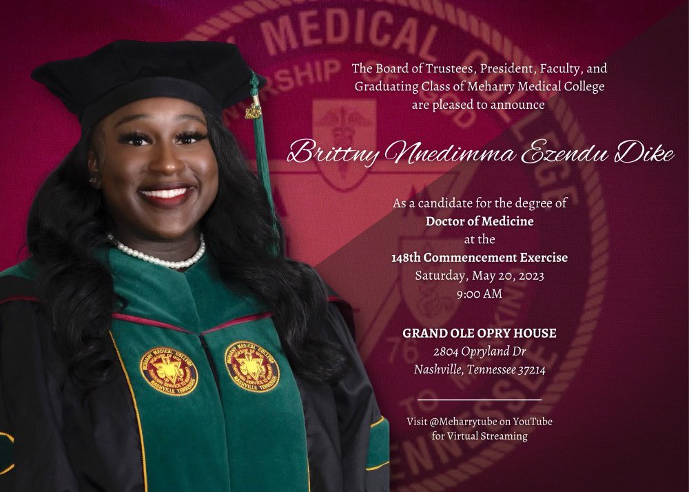 Brittny Dike (@_medme) on Twitter photo I am beyond GRATEFUL and BLESSED to be at this point in my life. In less than 24 hours, I will be a medical doctor!
Thank you for all of the continued support along this journey! 
amazon.com/hz/wishlist/ls⦠I am beyond GRATEFUL and BLESSED to be at this point in my life. In less than 24 hours, I will be a medical doctor!
Thank you for all of the continued support along this journey! 
amazon.com/hz/wishlist/lsā¦