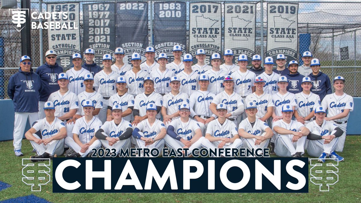 CONFERENCE CHAMPIONS! For the first time since 2010 and the third time in program history, #CadetsBaseball is conference champs!
