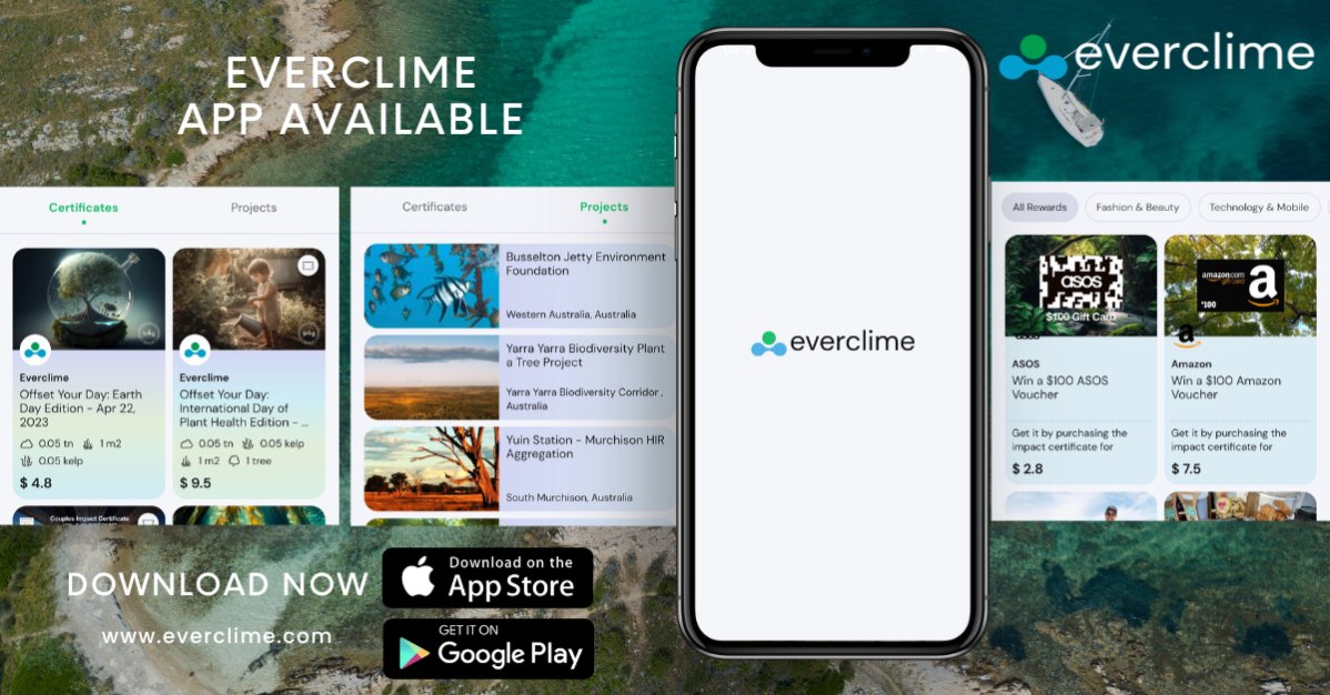 Download the Everclime App today. The Everclime App is helping individuals to make a positive impact today towards a #carbonpositive tomorrow. everclime.com
