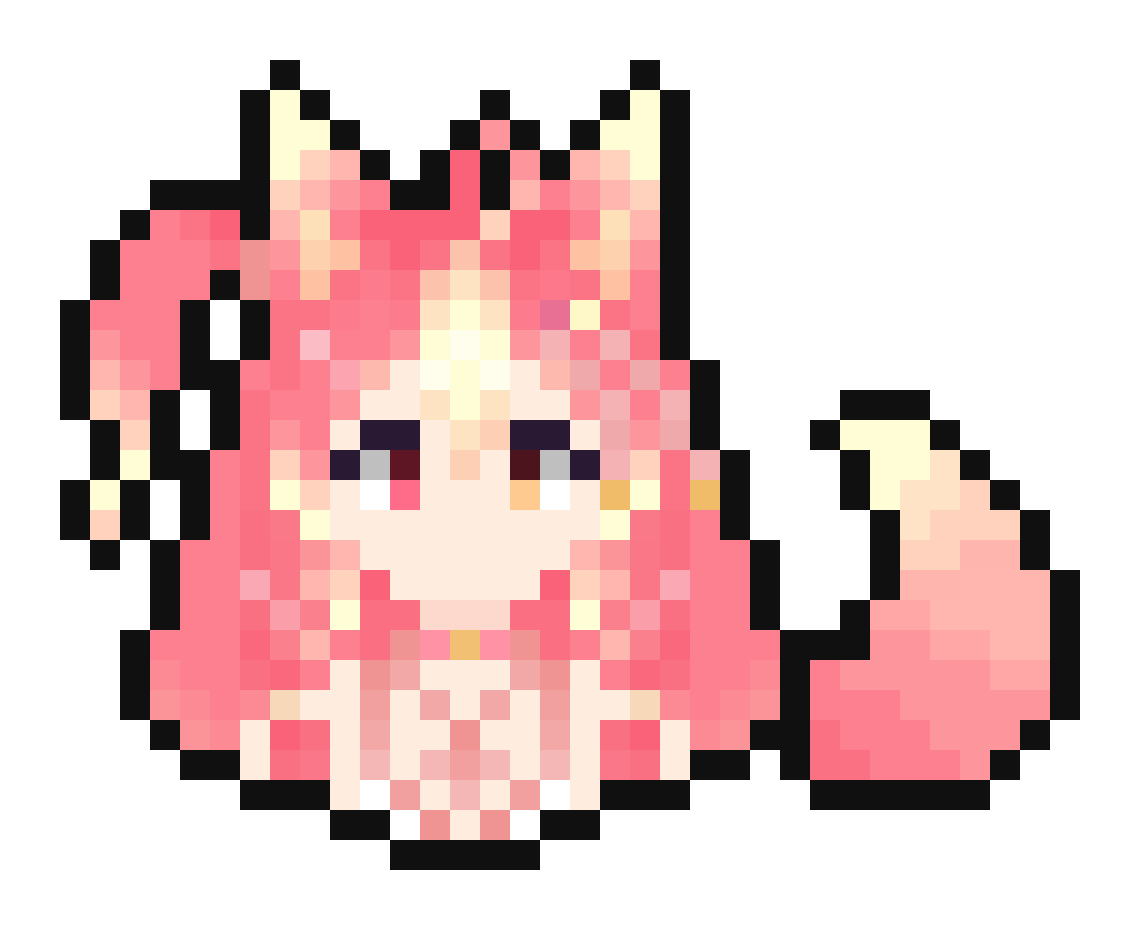 SquishiestRen's tweet photo. Day 147
Artistic Kitsune @/chisu_ai ✨
#Vtuber #pixelart #369DaysOfPixels #chisuart https://t.co/8hbwZHDyDJ