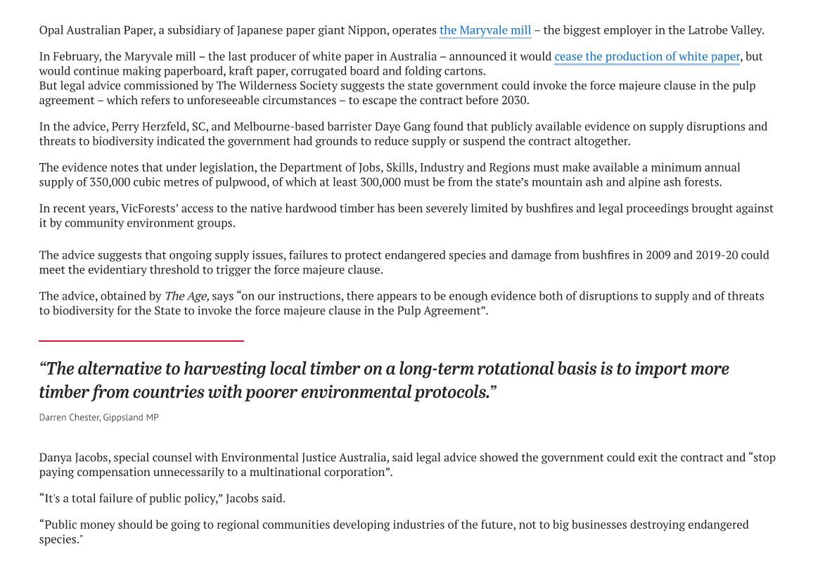 LeroyLeadbeater's tweet photo. "Public money should be going to regional communities developing industries of the future, not to big businesses destroying endangered species” – Danya Jacobs @EJ_Aus #ThreatenedSpecies #EndNativeForestLogging #BeforeItsGone https://t.co/eSm8bsIAj6