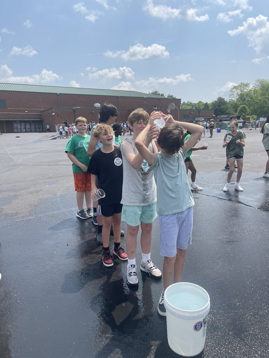 MonicaLidman's tweet photo. Field day at Cherokee.  We ended with lots of water!  Thank you parents!  #WEareLakota #cheetahstweet https://t.co/3ExBLzRaAG