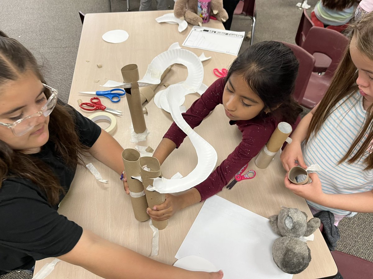 We had so much fun today working with our @swansonkinder  to make a roller coaster! The #kindergarten students drew up an plan, and the 4th graders helped them make it  happen! @PrideRidge #stem  #steam #edutwitter #teamworkmakesthedreamwork #202proud