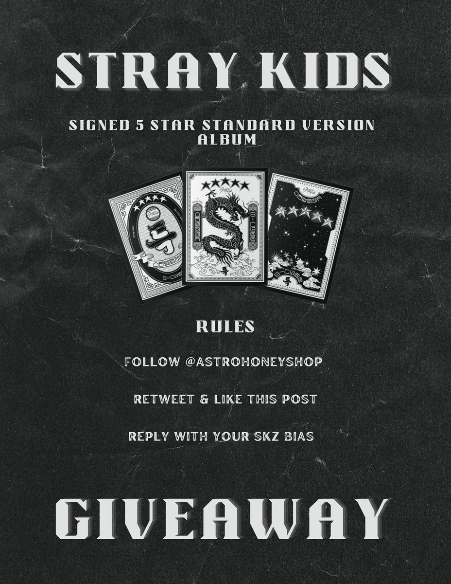 🌟SKZ SIGNED 5STAR GIVEAWAY🌟 open ww to stay everywhere all around the world🌏 must follow all rules ends may 30th 10pm PST #StrayKids5STAR #SKZ_Unveil_GetLit #StrayKidsComeback #SKZ #kpop