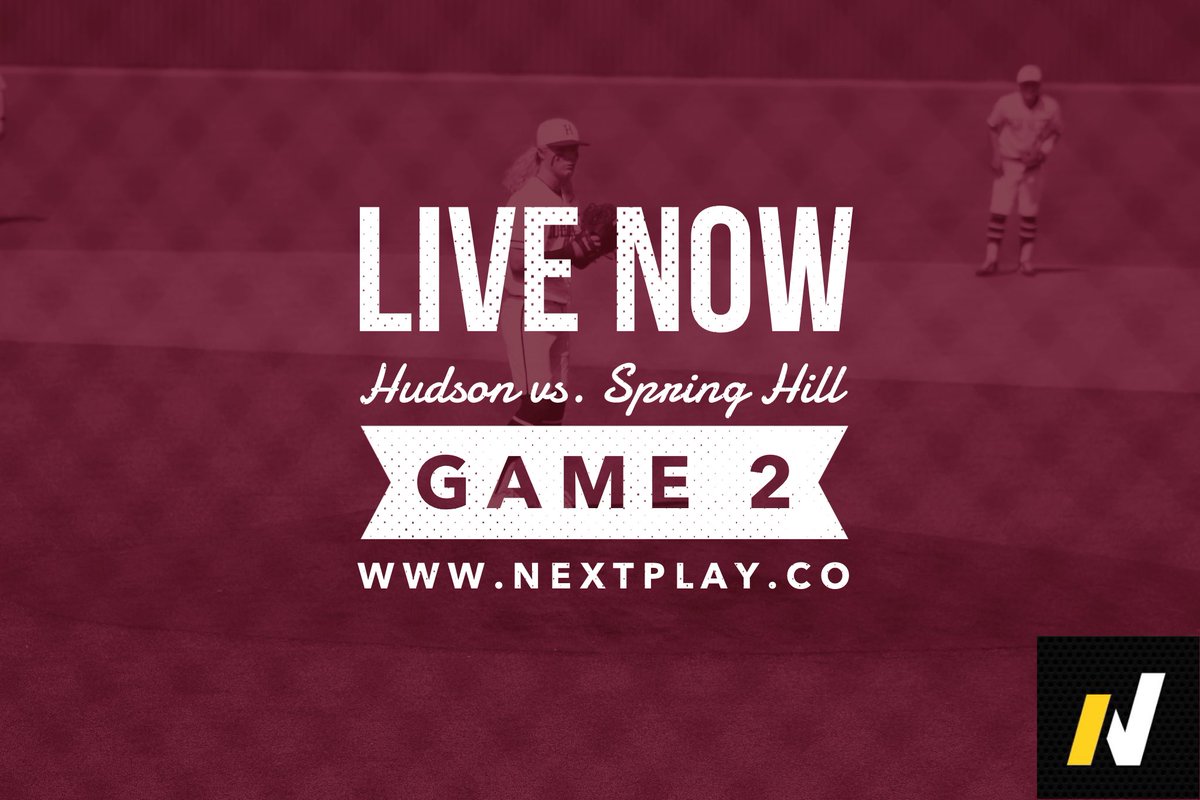 NextPlaySports's tweet photo. Game 2 between Hudson and Spring Hill is live now at 📻 https://t.co/tKD1ZIJryY 🚨 https://t.co/GBzOu4WElk