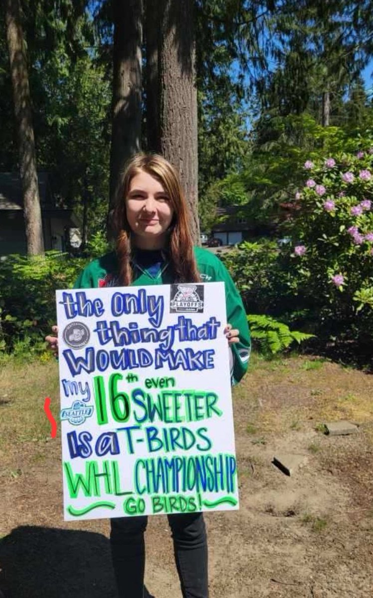 masmmy07's tweet photo. @SeattleTbirds Emmaline is ready for the game tonight. Hoping for an extra super sweet 16 (Monday) by celebrating a tbirds win at home tonight! #bestinthewest https://t.co/SBT3g7AmYk