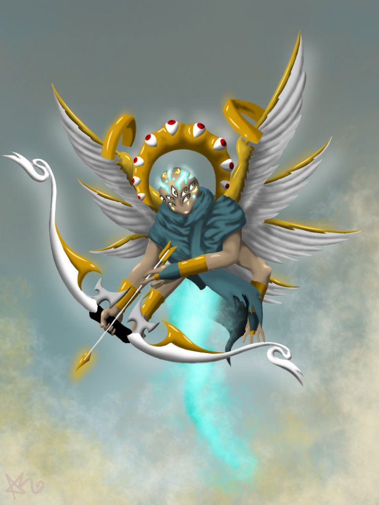 kryptic_bunny's tweet photo. For the month of March's FC art challenge, the prompt was Angelic archer! I took a more biblical stance with this one. Do you think it turned out well? #angel #art #angels #anime #artwork #sketch #angelic #challenge #artist #digitalart #Archer https://t.co/h630Ah3e0Y