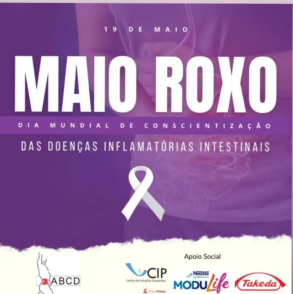 Haleyforasteiro's tweet image. Dia 19 de maio dia mundial de conscientização das doenças inflamatórias intestinais DII  #maioroxo #doençadecrohn #retocoliteulcerativa