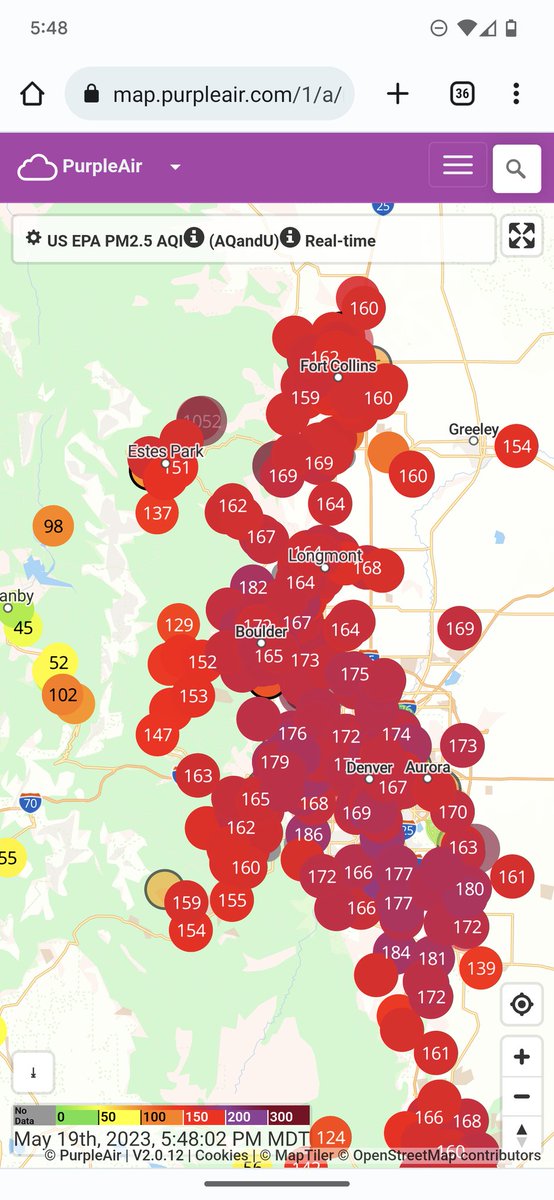 Air quality has been... not great here in the Front Range today.