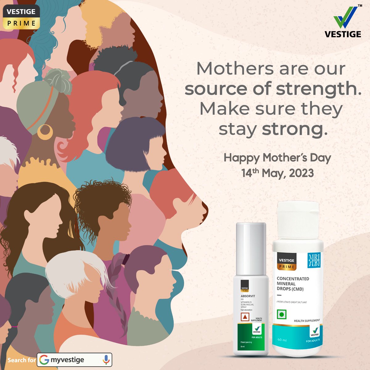 Stronger mothers, stronger India. Let's give mothers a health boost with CMD and Absorvit.

#WishYouWellth #happymothersday #aborvit #cmd