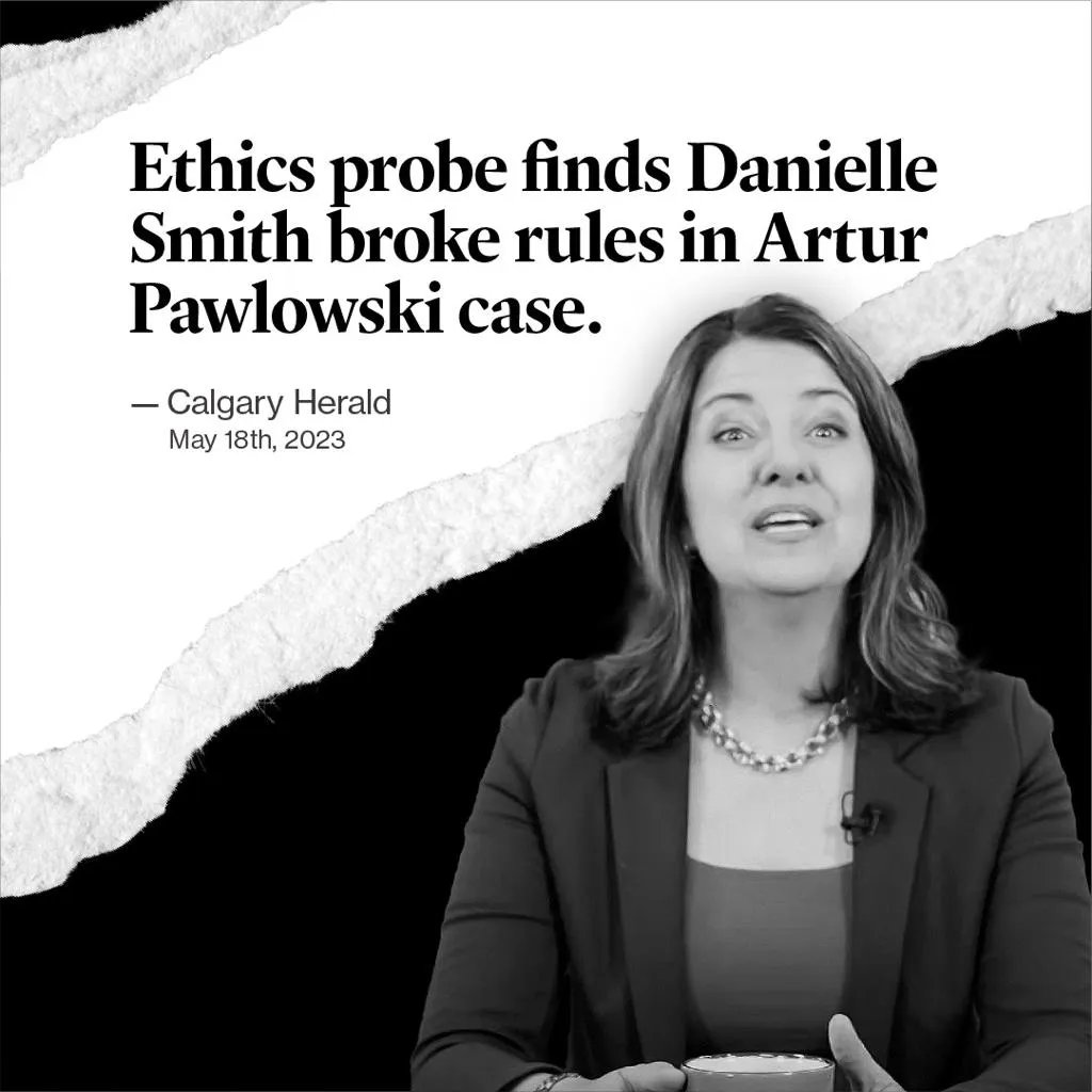 This is a big deal. Smith broke conflict of interest rules. There's still an active RCMP investigation into the 2017 UCP race, too. We can't normalize this. Leaders must hold a high standard, but that hasn't happened under the UCP. Vote for trusted leadership - vote NDP