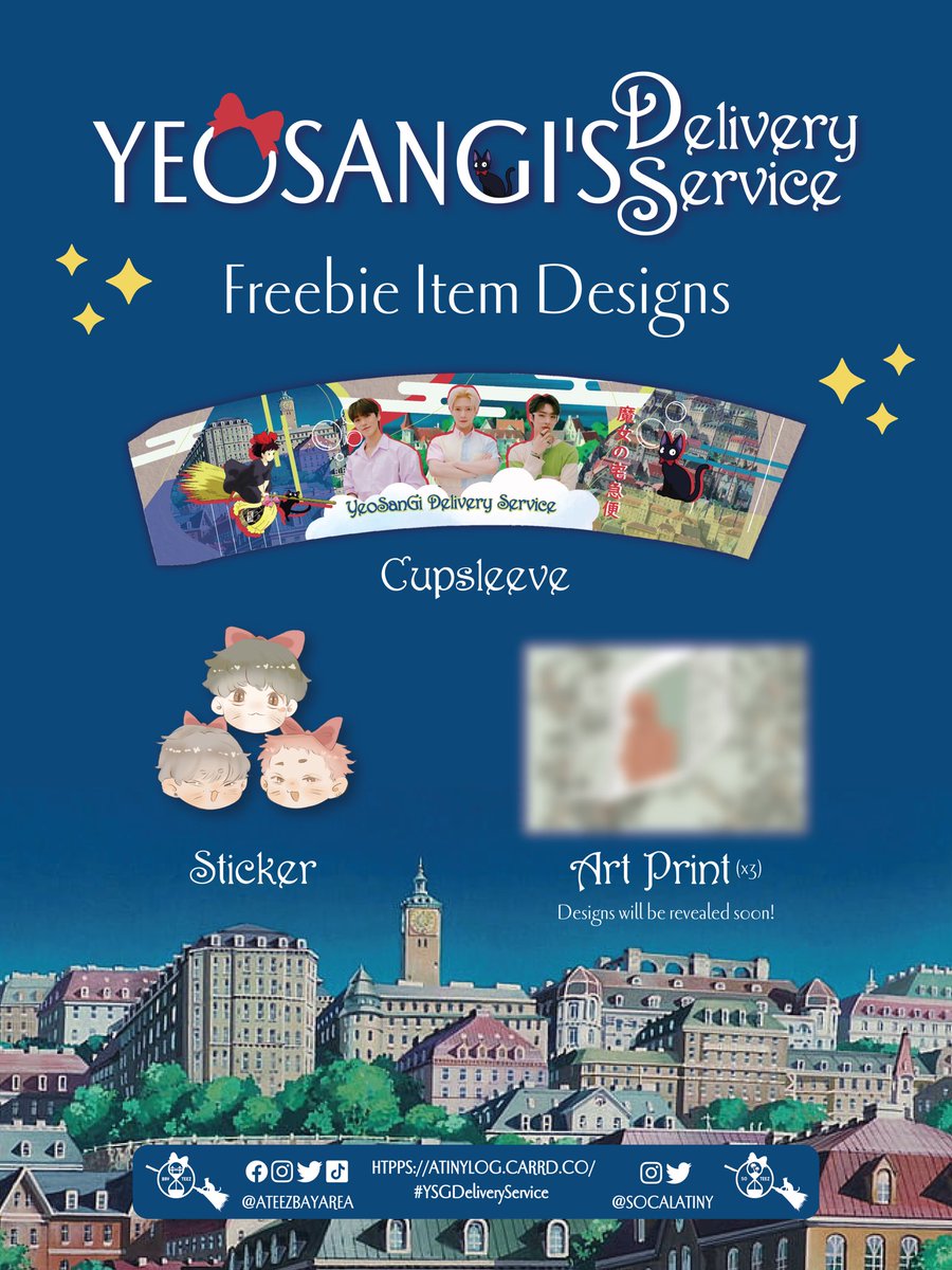SoCalAtiny's tweet photo. 🧹FREEBIES READY🐈⬛
We’re so excited to officially share our #YSGDeliveryService freebie designs! A big thank you to our designers who worked so hard on making the theme come to life✨
#ATEEZ #에이티즈 @ATEEZofficial https://t.co/1CAZqDMbGS