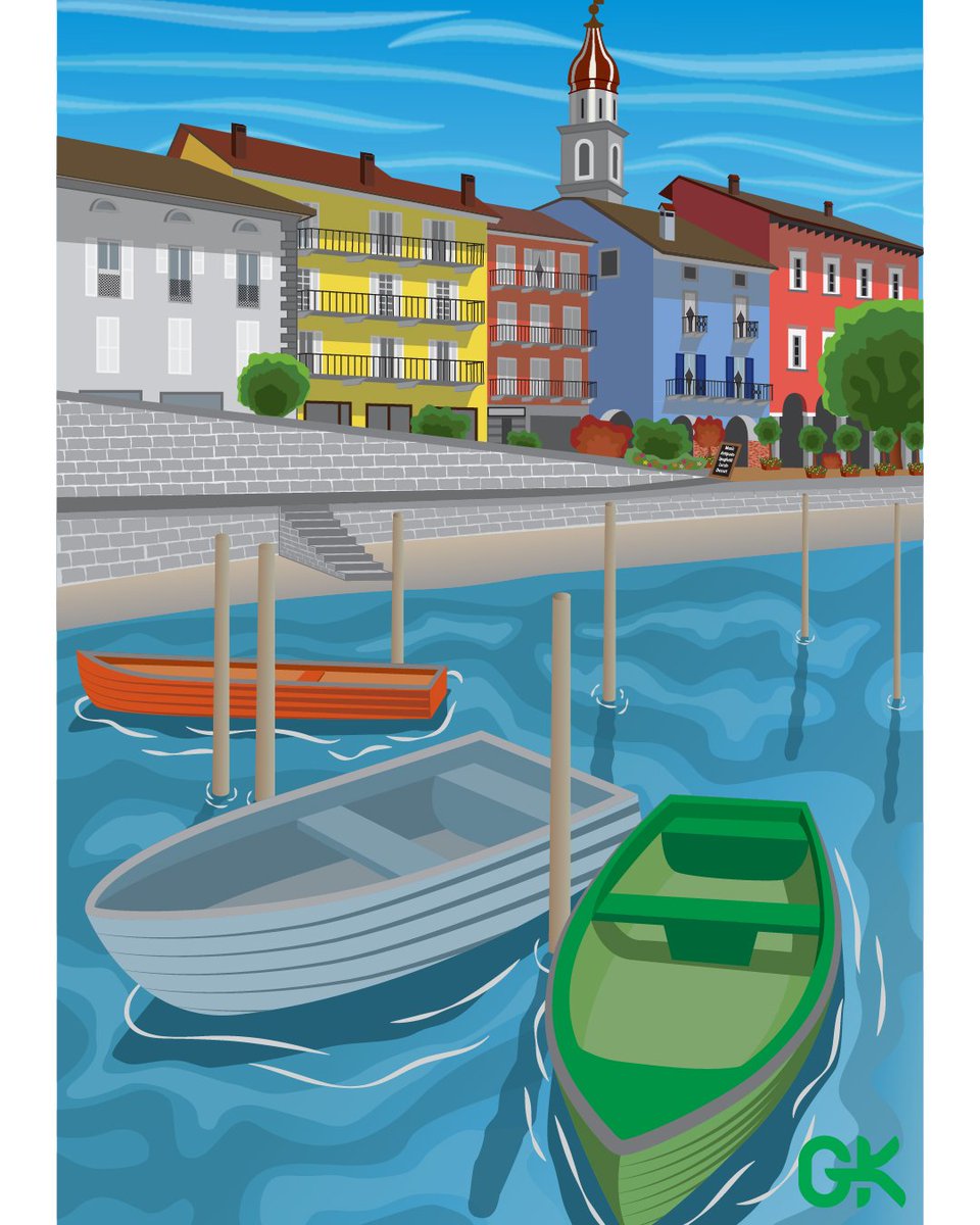 Ascona, also known as 'The pearl of Lake Maggiore', Ticino, Switzerland 🇨🇭 
instagram.com/greenkaktusgra…

#adobeillustrator #illustration #illustrator #vector #vectorart #ascona #ascona_locarno #ticino #switzerland #schweiz #swiss #myswitzerland #lagomaggiore #lakemaggiore