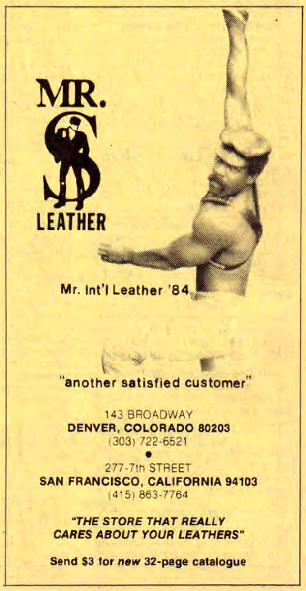 Vintage Gay on Twitter "Mr. S Leather, San Francisco, 1985. MrSLeather"