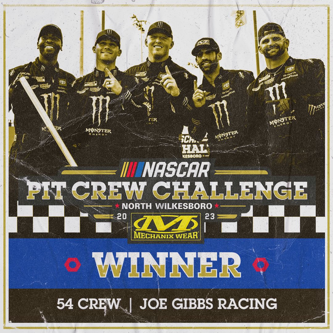 RT to congratulate <a href="/JoeGibbsRacing/">Joe Gibbs Racing</a> on winning the 2023 Pit Crew Challenge. 👏