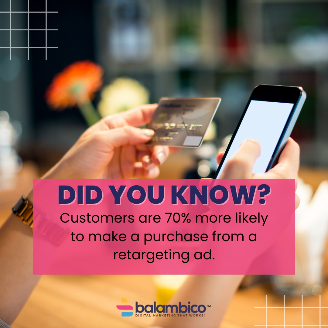 Balambico's tweet photo. Bring back the customers who show interest in your product/service with retargeted ads and this is likely to boost your conversion. Convert your traffic into customers. Schedule your FREE consultation today at https://t.co/cTEWYQQtBu.

#digitalmarketing #socialmedia https://t.co/2Ix5Z5Rl34