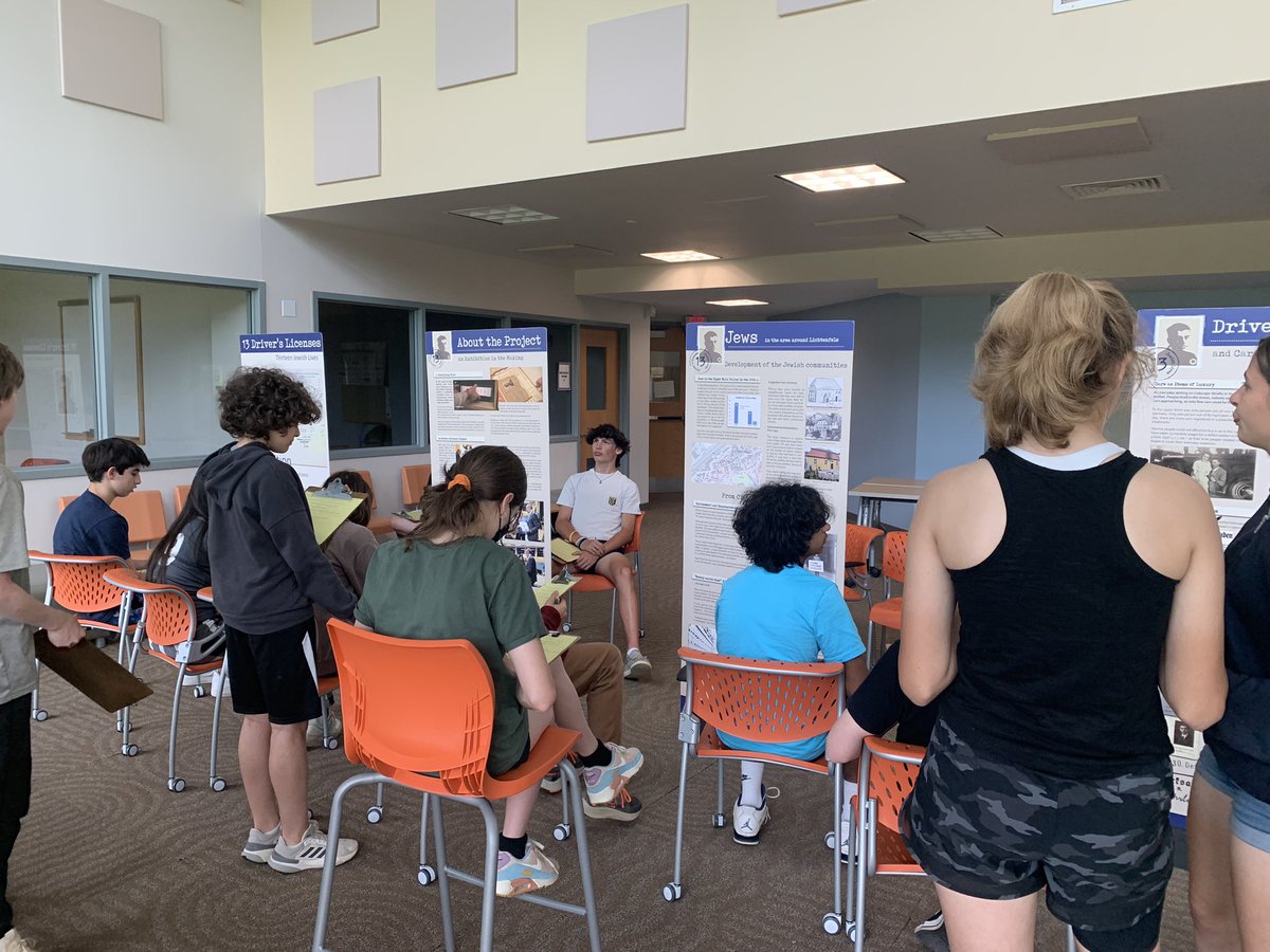 EganSSclass's tweet photo. To complement their study of WWII &amp; the Holocaust, 8th graders examined the powerful profiles from the traveling 13 Drivers Licenses exhibit. @thriceblessed @MaryDevane2 #hhrecny #weare7b #wearechappaqua https://t.co/z9Py8SbrB7