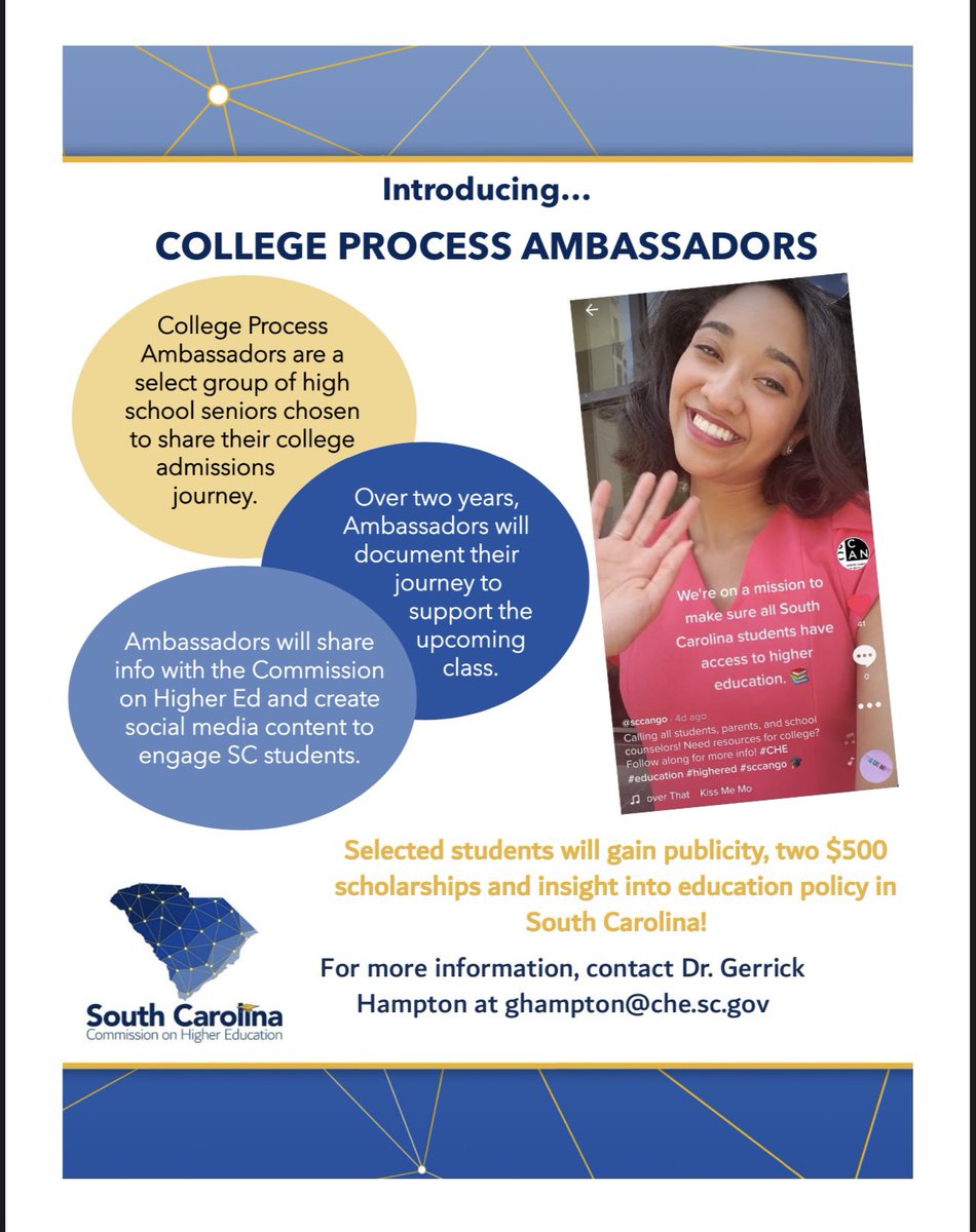 Opportunity for current juniors/rising seniors!