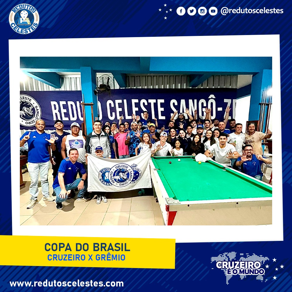 RedutosCelestes's tweet photo. O reduto @sango_zeiro se reuniu no jogo do @Cruzeiro contra o Grêmio/RS pelo primeiro jogo das oitavas de final da copa do Brasil.

Redutos por amor, aonde for! #FechadoComoCruzeiro

#RedutosCelestes #Cruzeiro
#CopaDoBrasil2023 https://t.co/gv9titO1HM