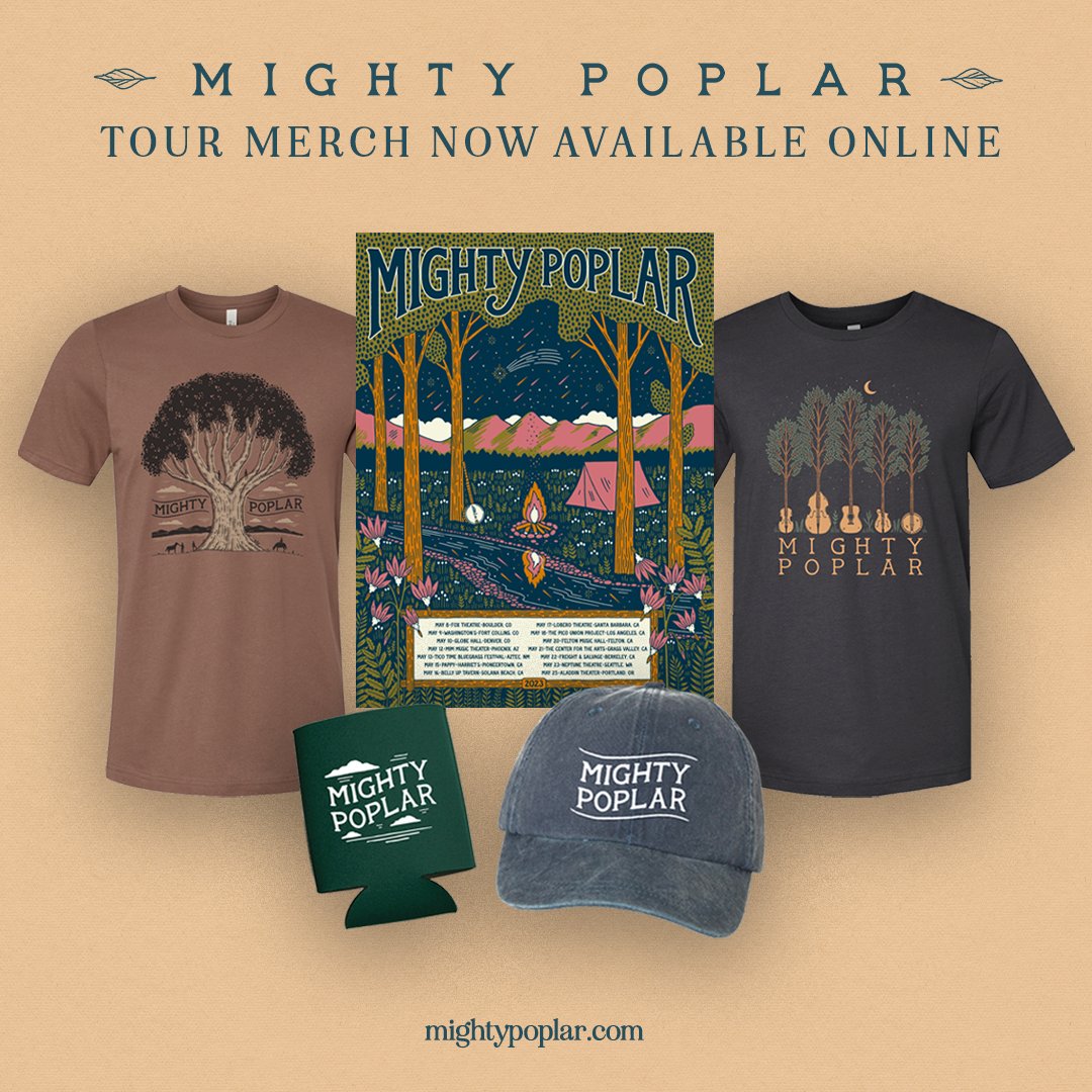 The Mighty Poplar online merch table is now live! All of the incredible life-changing products available every night on tour (including our debut album) can now be purchased from the comfort of your home. Shop here: kf-merch.com/collections/mi…
