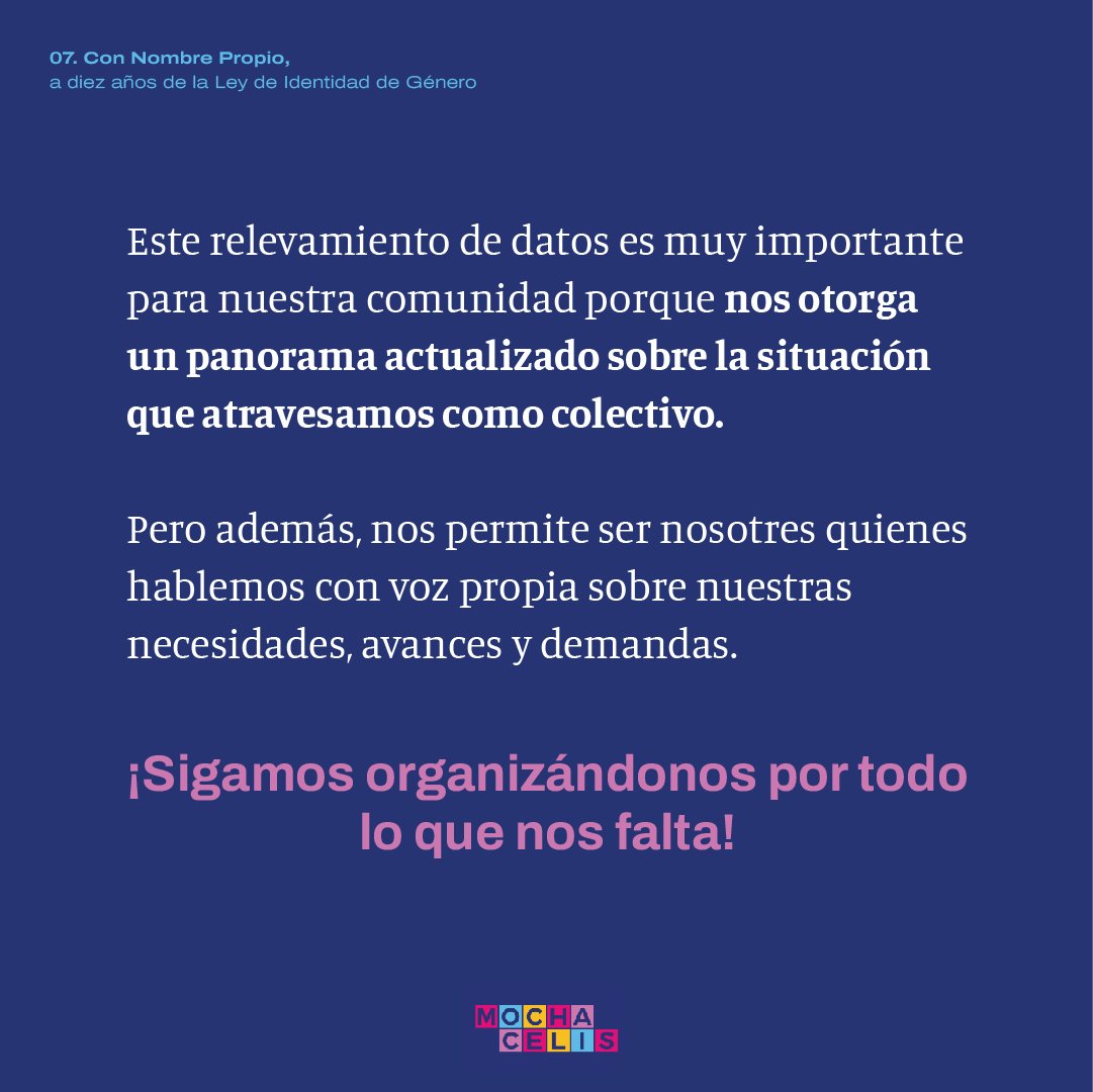 👉 El libro se puede descargar por el link de nuestra bio haciendo click en: 'Con Nombre Propio. A 10 años de la Ley de Identidad de Género (Libro)'. 

#mochacelis #amiguesdelamocha #trans #travesti #nobinarie #connombrepropio #libro