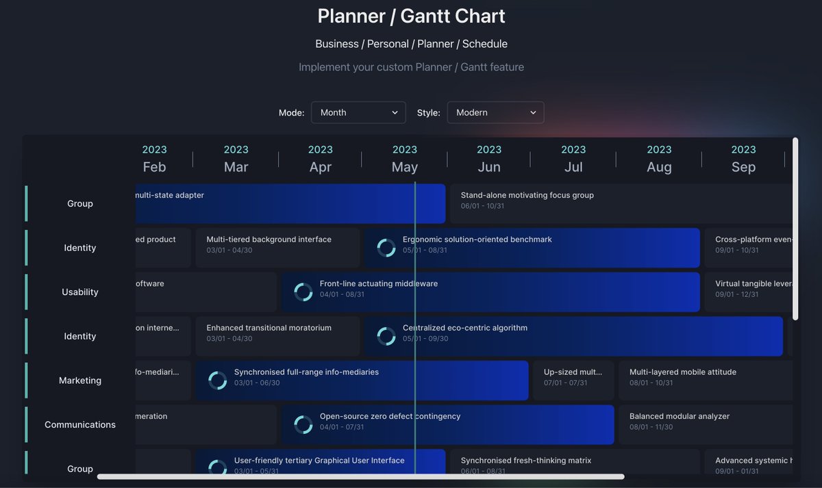 The Planby beta version with 'week/month' mode is ready! 🥳🥳
planby.netlify.app

#reactjs #SCHEDULE #gantt #planner2023 #opensource #javascript #timeline #conference