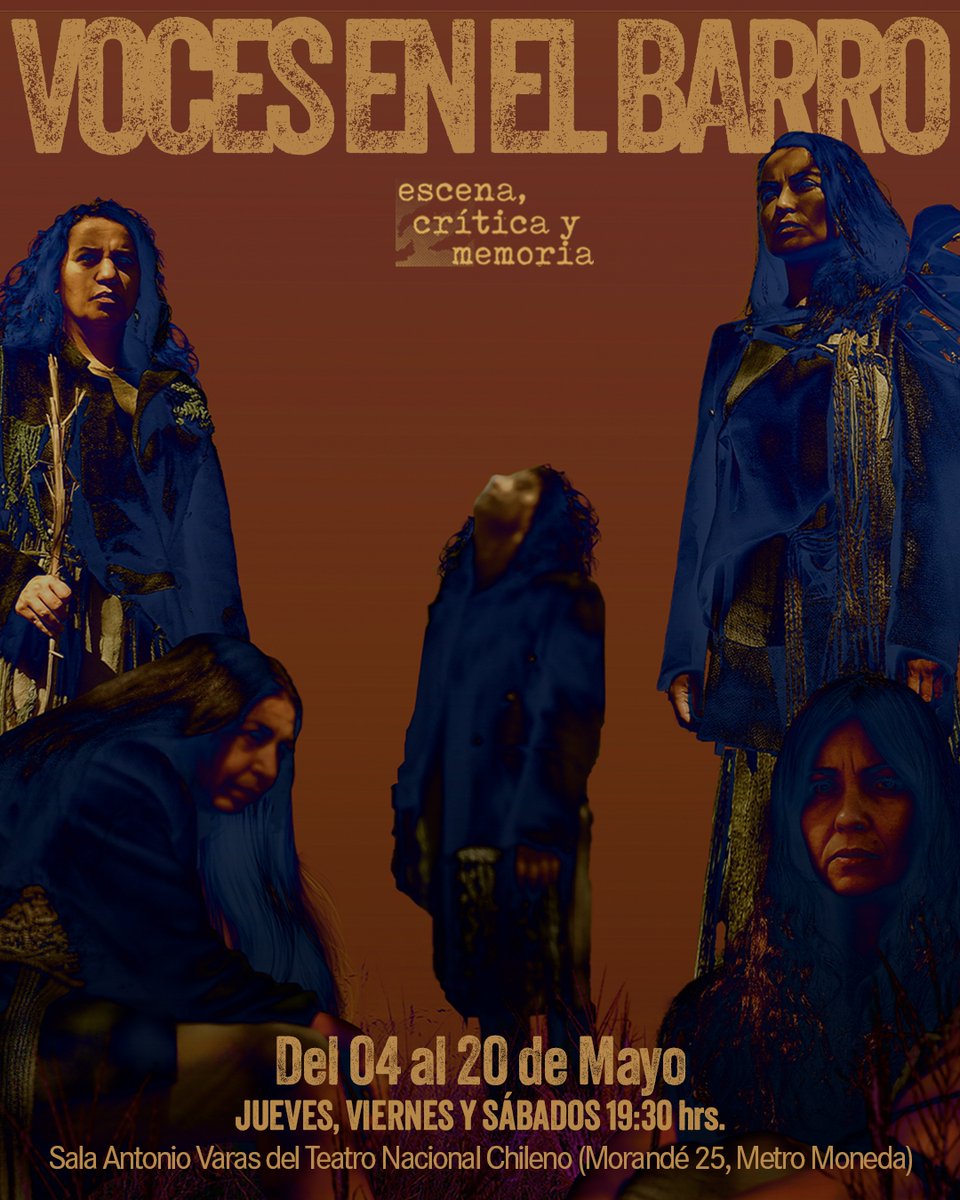 Últimas dos funciones de "Voces en el barro". Te esperamos este 19 y 20 de mayo a las 19:30 horas con el más reciente montaje de Escena Crítica y Memoria.  ticketplus.cl/events/voces-e…