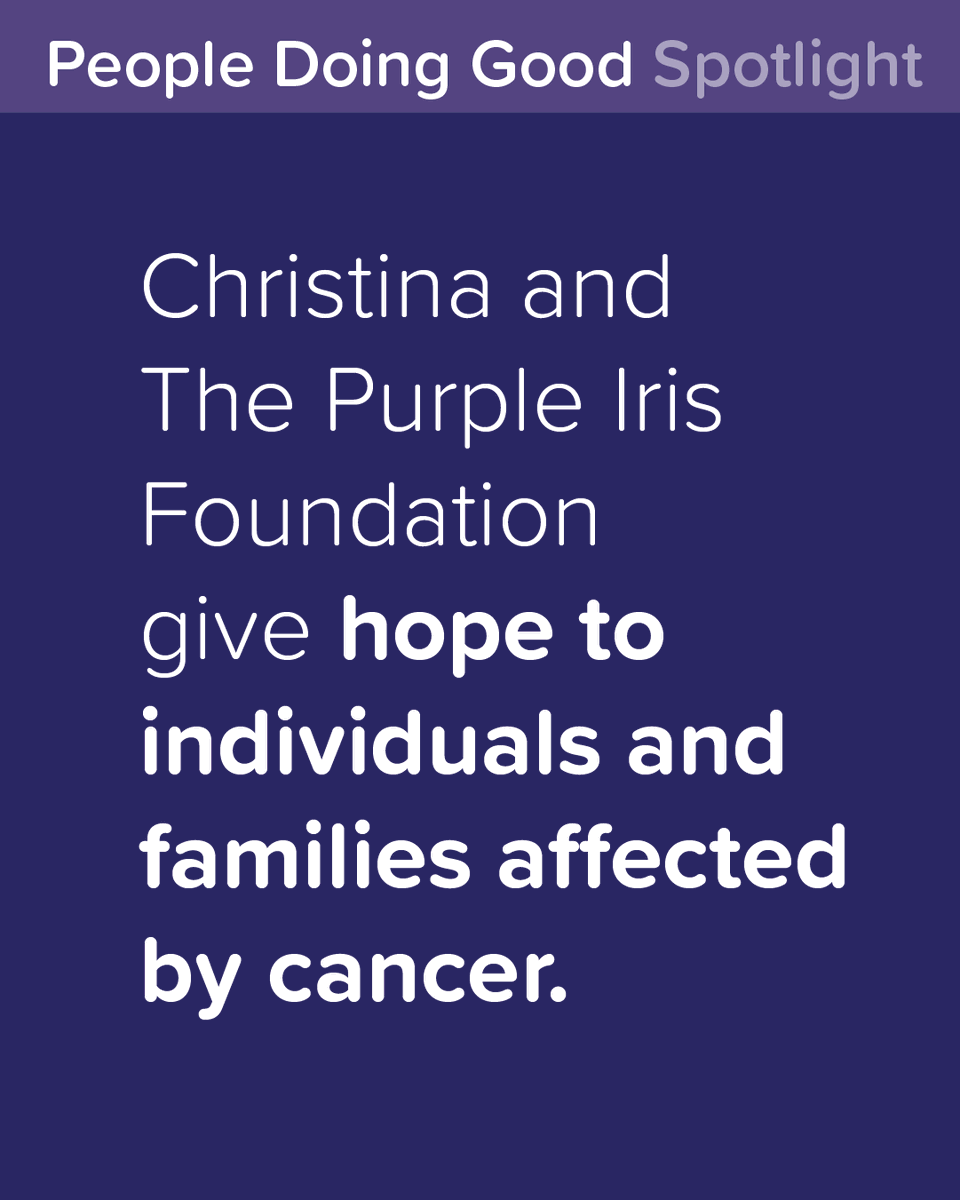 Christina Parrish is a fierce advocate, and 14-year #Stage4 #PancreaticCancerSurvivor. She founded #ThePurpleIrisFoundation, raising awareness and supporting patients. She honors fighters, celebrates survivors, and remembers those lost. 💜✨ #PeopleDoingGoodSpotlight