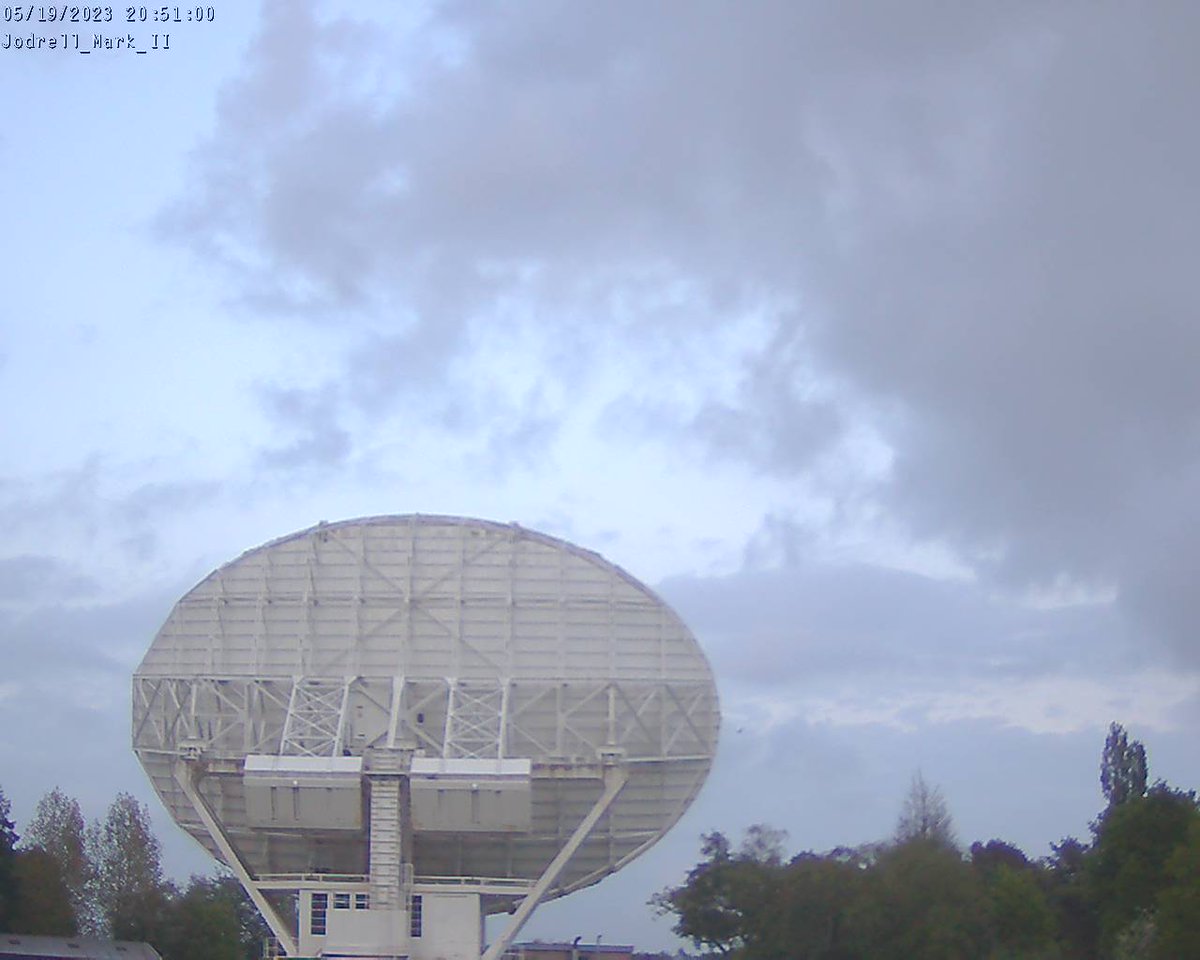 19:52:01 UTC. Now observing the binary millisecond pulsar PSR J1713+0747 with the Mark II telescope.

Rotation period: 4.6 ms
Age: 8490 MYr
Distance: 1.2 kpc
Companion: White dwarf