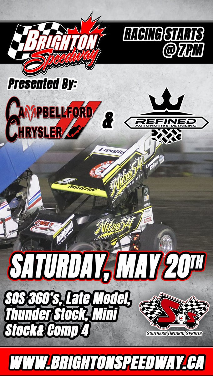 BrightonSpdwy's tweet photo. 1/4HAPPY FRIYAY &amp; Victoria Day long weekend! We are one day away from race day! https://t.co/xddca3Gsof