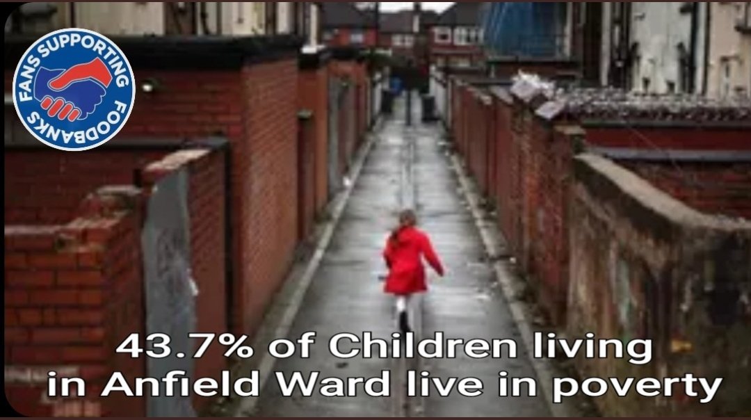 📢 43.7% of the Children growing up in the Anfield Ward are officially living in poverty. Just let that sink in..... the #CostOfLiving crisis is alive and kicking in our Communties.

#HungerIsAPoliticalChoice donations to our collection really appreciated Pls RT #RightToFood #LFC