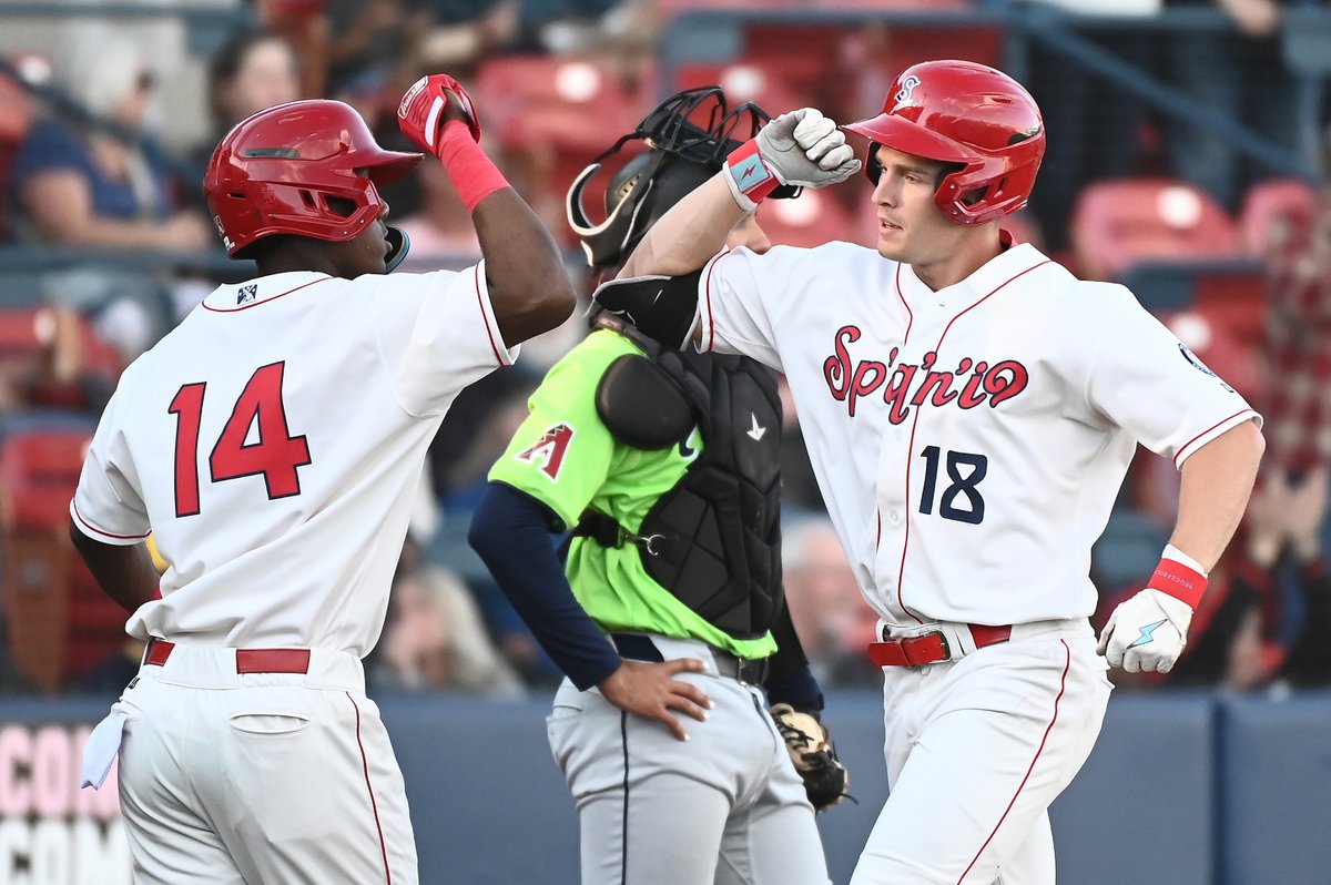 spokaneindians's tweet photo. People aren't talking about @zach_kokoska and that needs to change. Spokane's first baseman is batting .432 (16-for-37) during his current nine-game hitting streak and leads the Northwest League in average (.347), OBP (.470), and SLG (.705). #GoSpo https://t.co/t7oEaeLOZF